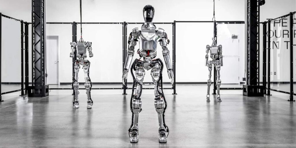 Robot Figure 01, un robot humanoide, integrando tecnología de OpenAI, marca un hito en la interacción humano-robot.